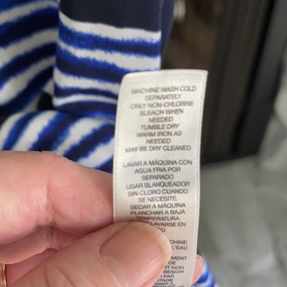 Chico’s Striped Blue and White Tank - Picture 4 of 4